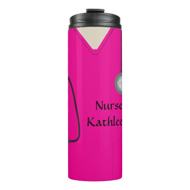 Medizinische Untersuchungen Uniform Hot Pink Thermosbecher (Vorderseite)