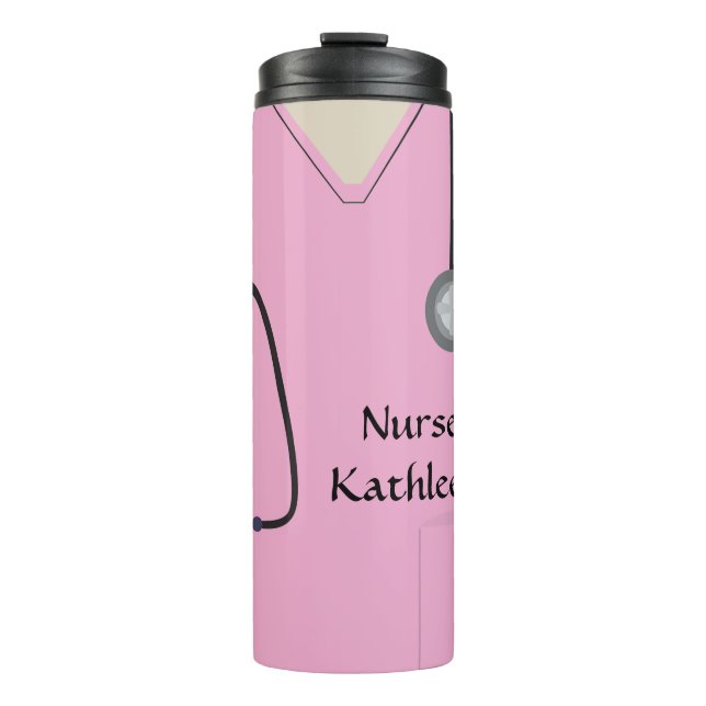 Medizinische Untersuchungen Uniform Pink Thermosbecher (Vorderseite)