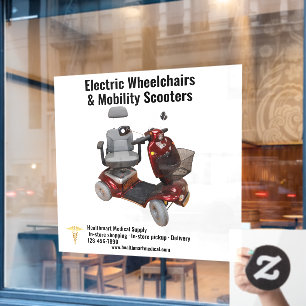 Medizinische Versorgung Mobilitätsscooter anpassen Fensteraufkleber