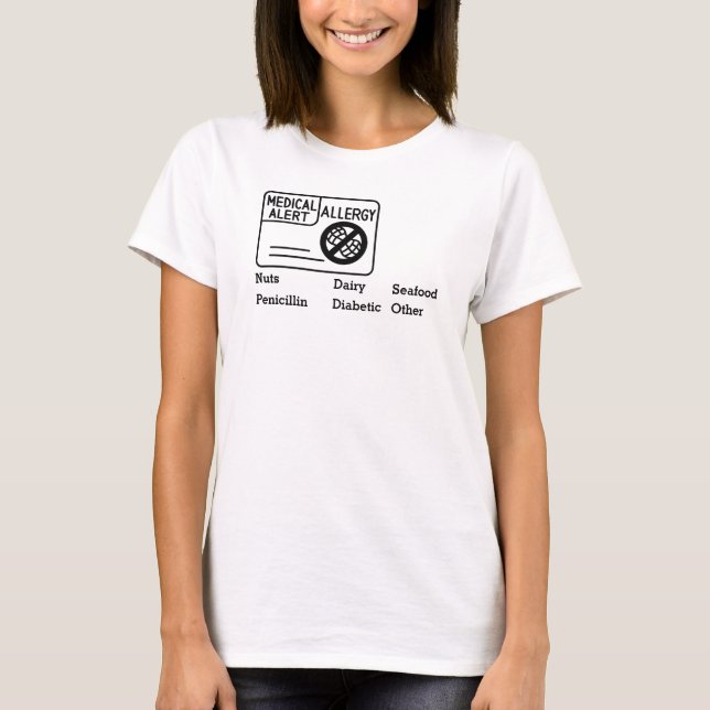 Medizinische WarnAllergie - Persönliche Notfallbeh T-Shirt (Vorderseite)