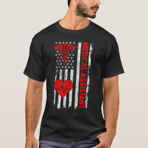 Medizinischer Assistent CMA Life USA Flag MA Nursi T-Shirt