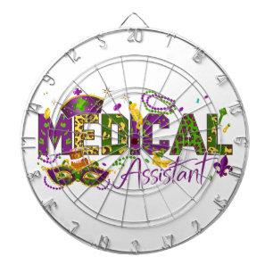 Medizinischer Assistent - Mardi Gras Dartscheibe