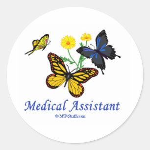 Medizinischer Assistent Runder Aufkleber