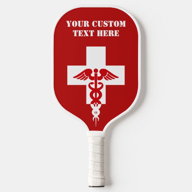 Medizinischer Beruflicher benutzerdefinierter Text Pickleball Schläger (Vorderseite)