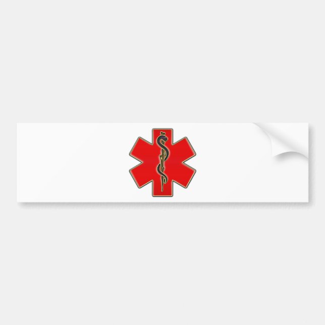 Medizinischer Caduceus Autoaufkleber (Vorne)