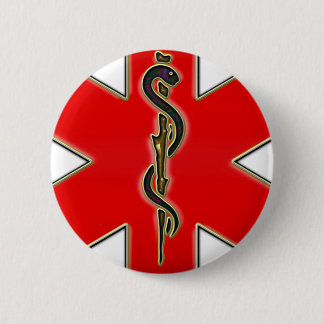 Medizinischer Caduceus Button