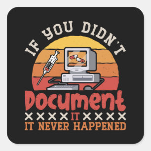 Medizinischer Code, wenn Sie kein ICD-Coding dokum Quadratischer Aufkleber