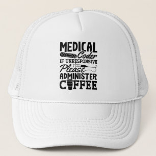 Medizinischer Coder Coffee Assistant ICD Coding Ge Truckerkappe