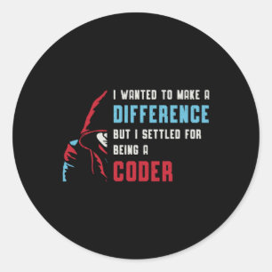 Medizinischer Coder ist ein ICD-Coder-Geschenk Runder Aufkleber