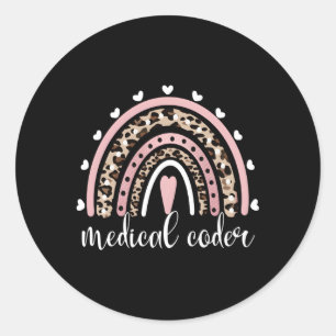 Medizinischer Coder Regenbogen Medizinischer Code Runder Aufkleber