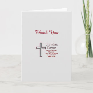 Medizinischer Dank Christlicher Arzt Dankeskarte