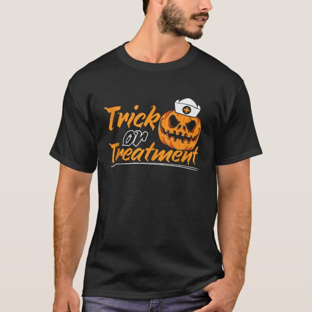 Medizinischer Halloween-Trick oder Gesundheitsarzt T-Shirt (Vorderseite)