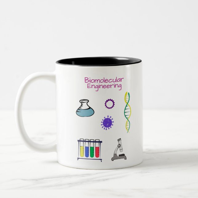 Medizinischer Ingenieur für Biomolekulare Zweifarbige Tasse (Links)