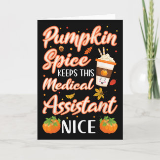 Medizinischer Instant-Kürbisgewürz-Latte Herbst He Karte