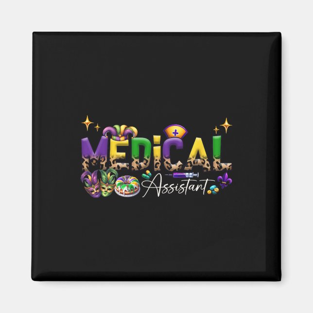Medizinischer Istant Funny Mardi Gras Magnet (Vorne)