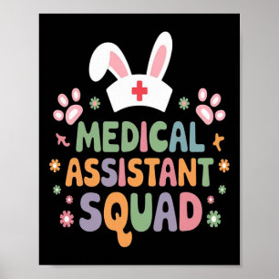 Medizinischer Istant Squad Osterfest Bunny Eggs Fu Poster