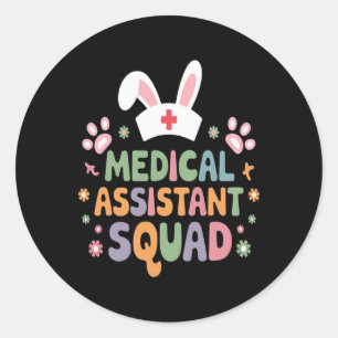 Medizinischer Istant Squad Osterfest Bunny Eggs Fu Runder Aufkleber