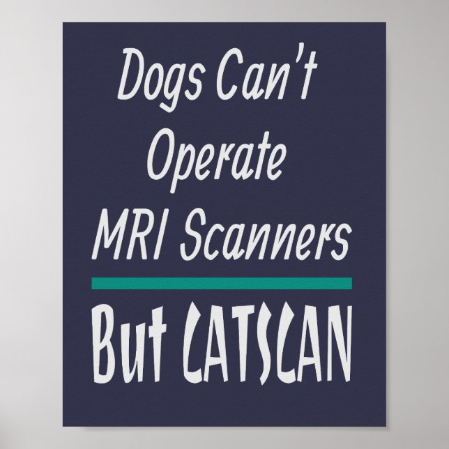 Medizinischer Joke Hunde und Katzen Vater Witz Poster (Vorne)