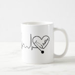 Medizinischer Krankenschwester-Doktor Stethoscope Kaffeetasse<br><div class="desc">Zeigen Sie Ihre Liebe mit diesem süßen Herzschlag-Stethoskop-Entwurf für Krankenschwester-Doktoren oder irgendwie medizinisches berufliches.</div>