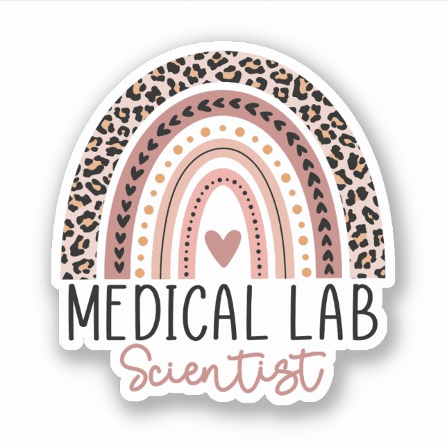 Medizinischer Laborwissenschaftler MLS Rainbow Aufkleber (Vorderseite)