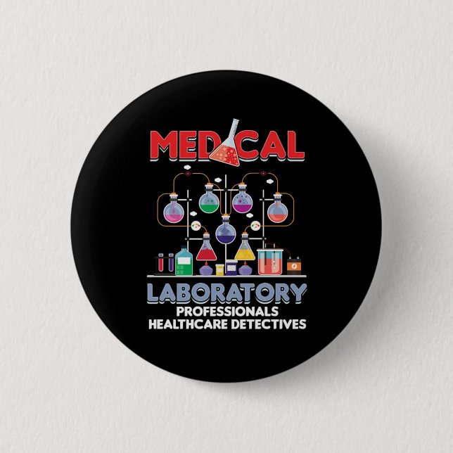 Medizinischer Labrador Medizinischer Test Button (Vorderseite)