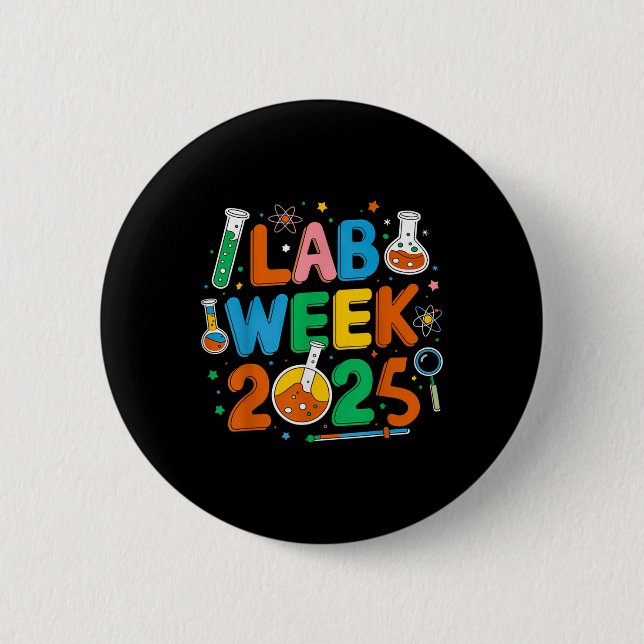 Medizinischer Labrador Scientist Retro Labrador Wo Button (Vorderseite)