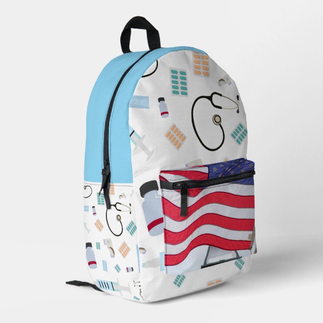 Medizinischer Rucksack der US-Flagge für das Gesun (Rückseitige Ecke links)
