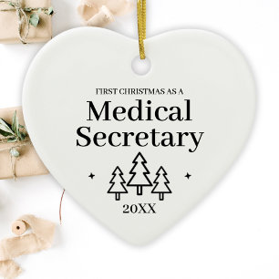 Medizinischer Sekretär New Job Weihnachten Keramik Ornament