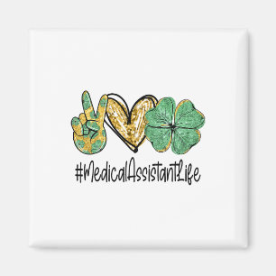 Medizinischer Sofortiger Frieden Liebe St Patricks Magnet