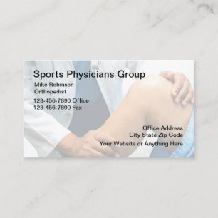 Medizinischer Sportverletzungs-Orthopäde Visitenkarte