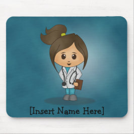 Medizinischer Student, Doktor, PA, NP - brünetter Mousepad