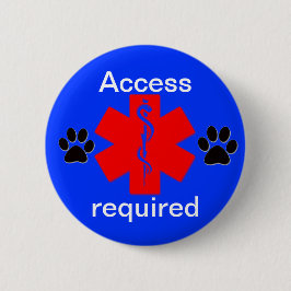 medizinischer wachsamer Symbolservice-Hundezugang Button