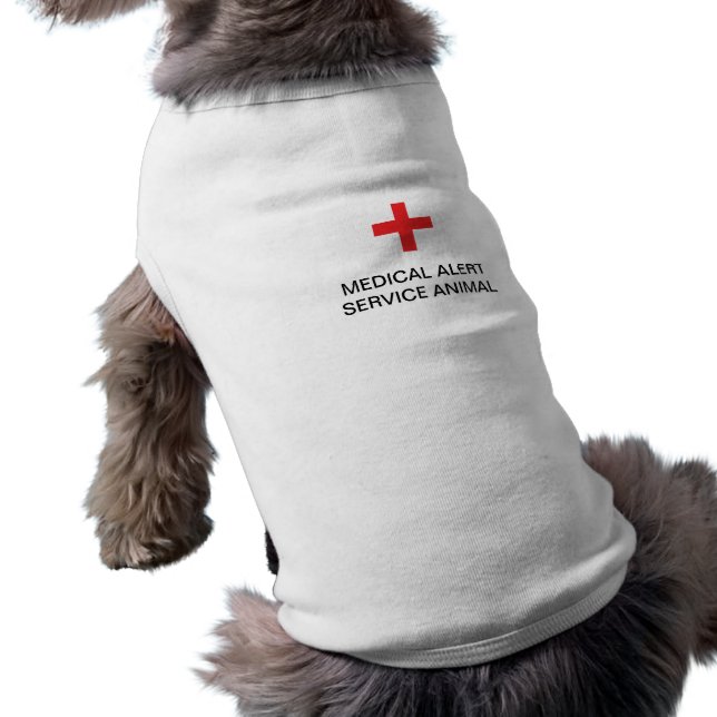 Medizinischer Warndienst Tierisches Shirt / Tierkö (Schwarz)
