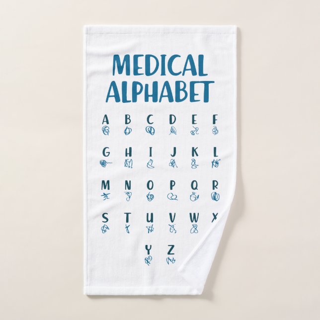 Medizinisches Alphabet Handtuch (Handtuch)