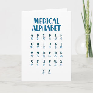 Medizinisches Alphabet Karte