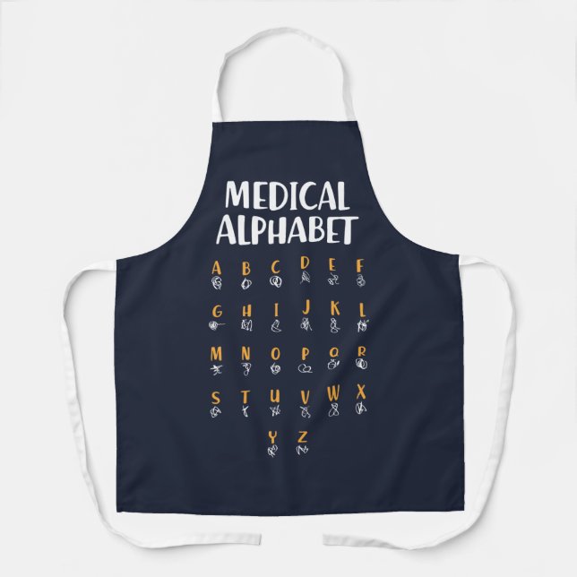Medizinisches Alphabet Schürze (Vorderseite)