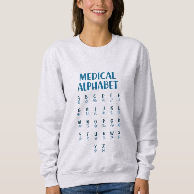 Medizinisches Alphabet Sweatshirt (Vorderseite)