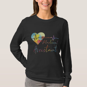 Medizinisches Assistenzkrankenhaus EKG Pulsfarbe T-Shirt
