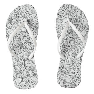 Medizinisches B&W-Muster Flip Flops