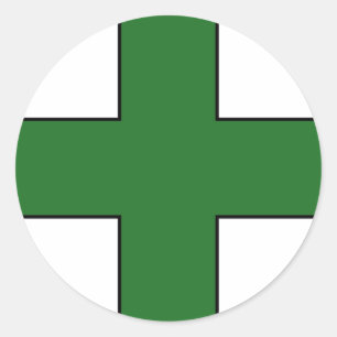 Medizinisches Cross Medical Life Rettend Guard Sym Runder Aufkleber