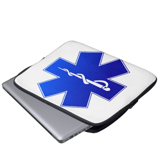 Medizinisches EMS-Symbol Laptopschutzhülle (Vorne Knopf)
