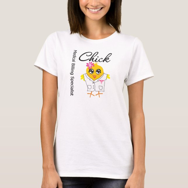 Medizinisches Gebührenzählungs-Spezialisten-Küken T-Shirt (Vorderseite)