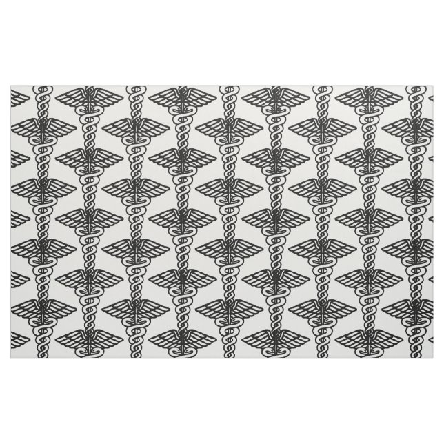 Medizinisches Gewebe. Hermes-Personal - Symbolärzt Stoff (Fat Quarter (45,7 x 55,9 cm))