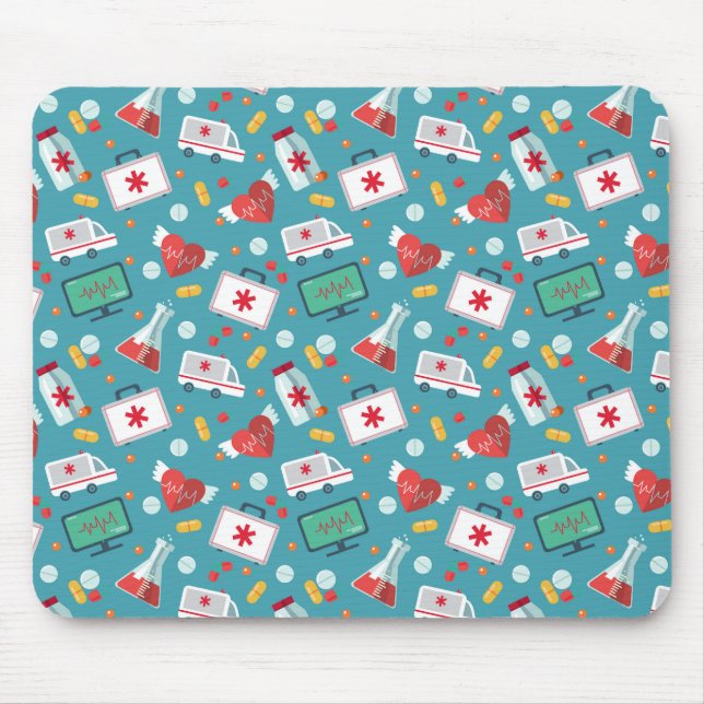 Medizinisches Ikonen-Muster Mousepad (Vorne)