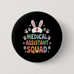 Medizinisches Istant Squad Ostergeblasene Kostümei Button