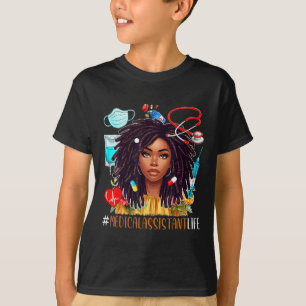 Medizinisches Kostüm Afro Frau stolz Junetezehnte T-Shirt