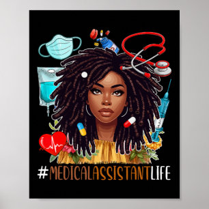 Medizinisches Kostüm Afro Proud Black Hist Poster