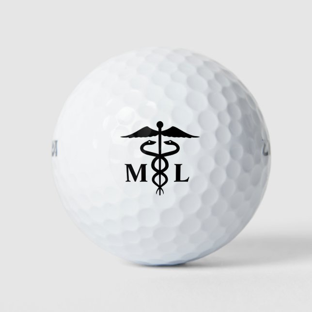 Medizinisches Logo mit Initialen Golfball (Vorderseite)
