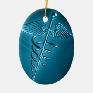 Medizinisches Logo-Weihnachten Orniment Keramik Ornament