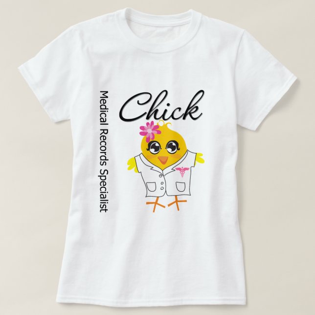 Medizinisches Plattenen-Spezialisten-Küken T-Shirt (Design vorne)